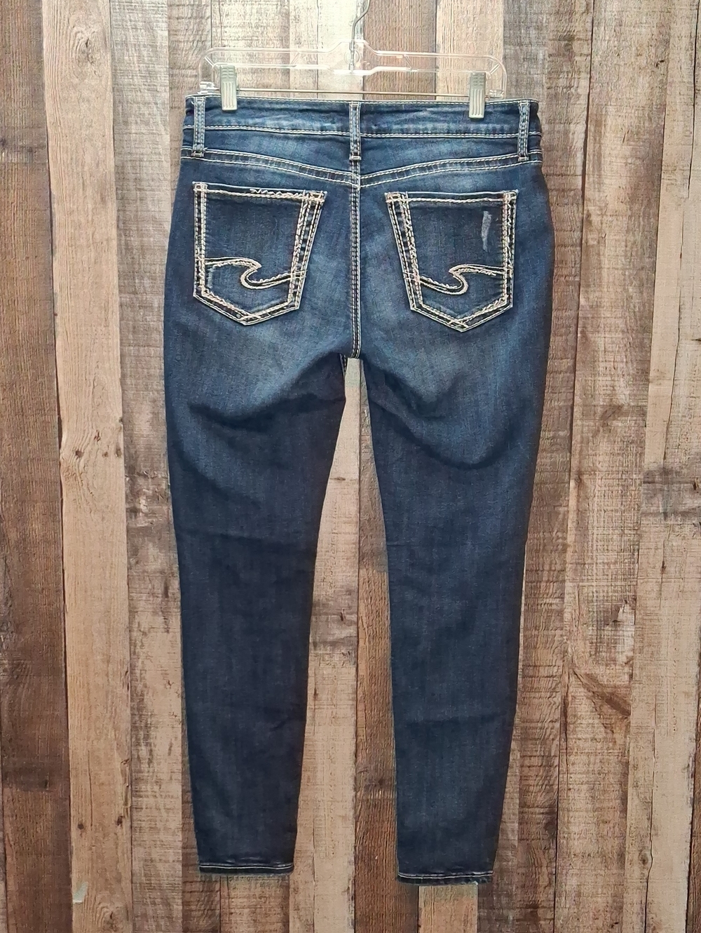 Women's Size 30 Short Silver Jeans Suki Skinny Darker Wash